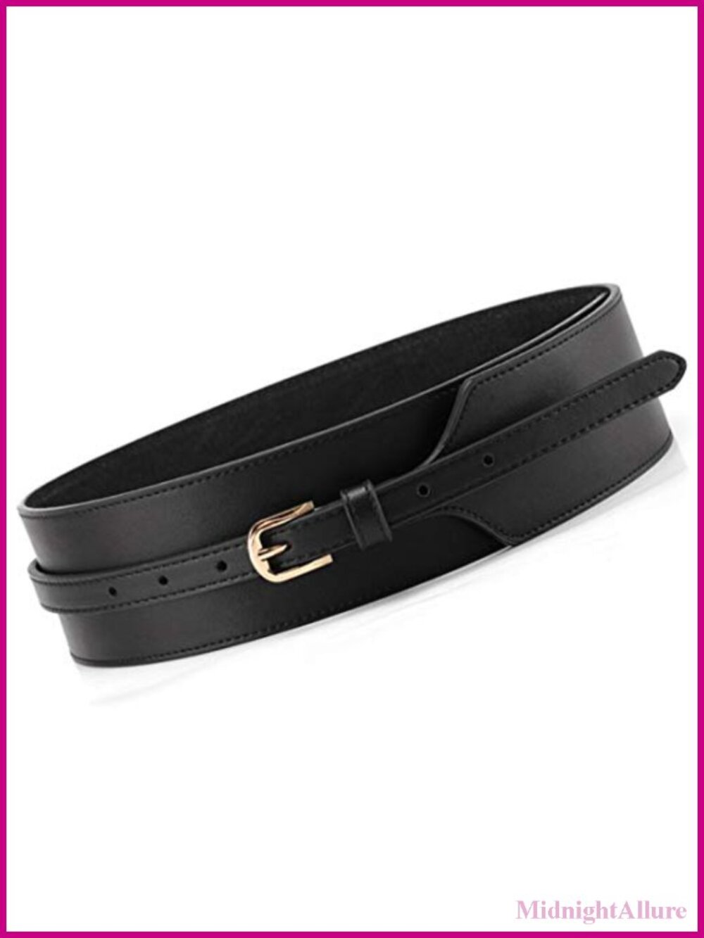 Wide Knotted Belt Design PU Leather Waistbands